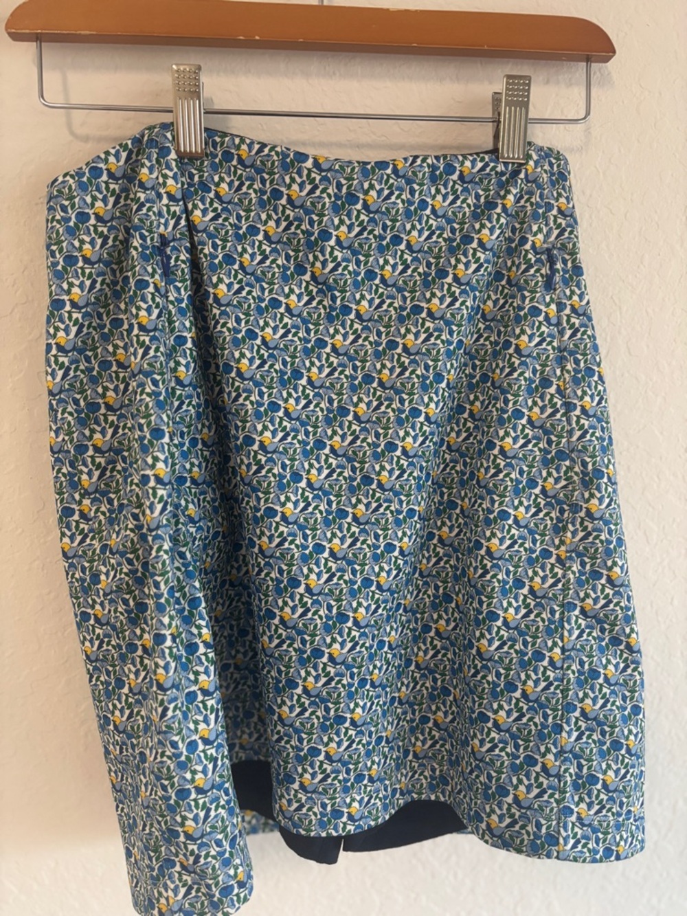 Tory Burch Sport Blue Bird Floral Golf Tennis Skirt SZ M Spring Activewear Skort